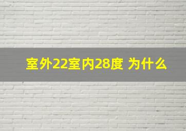 室外22室内28度 为什么